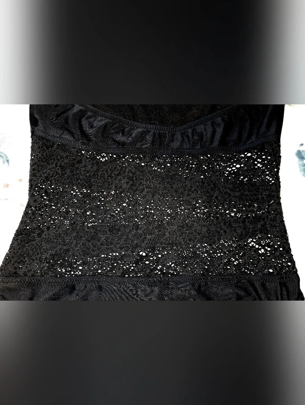 Women's Black Lace One-Piece Swimsuit